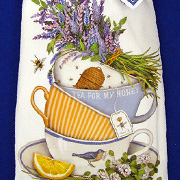 Songbirds Kitchen Towel by Mary Lake Thompson from The Fat Finch Boutique for Bird Lovers