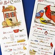 Bird Treat Recipe Towels | Mary Lake Thompson | The Fat Finch Boutique for Bird Lovers