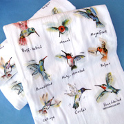 The Fat Finch Boutique for Bird Lovers | Hummingbirds Flour Sack Kitchen Towel