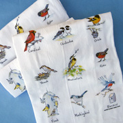 The Fat Finch Boutique for Bird Lovers | Spring Birds Flour Sack Kitchen Towel