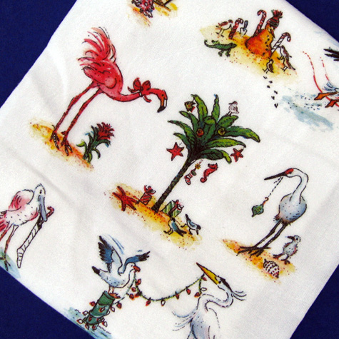 The Fat Finch Boutique for Bird Lovers | Winter Shorebirds Flour Sack Kitchen Towel