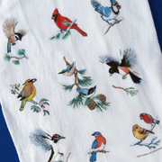 Chickadees Flour Sack Kitchen Towel from The Fat Finch Boutique for Bird Lovers
