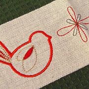 Waffle Weave Holiday Dish Towel from The Fat Finch Boutique for Bird Lovers