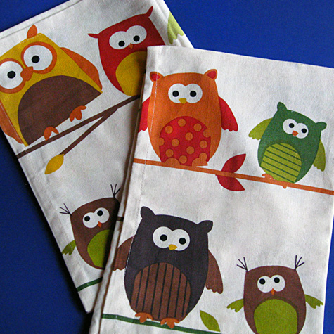 The Fat Finch Boutique for Bird Lovers | Owl Flour Sack Kitchen Towel