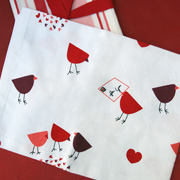 The Fat Finch Boutique for Bird Lovers | Valentine's Day Lovebirds Kitchen Towel