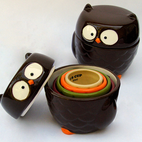 The Fat Finch Boutique for Bird Lovers | Owl Measuring Cups